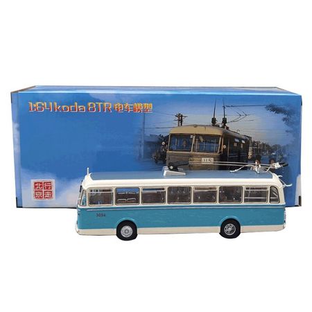 1:64 SKODA 8TR 115 Road trolleybus model of Beijing bus Collection Die-cast Simulation Model Cars Toys