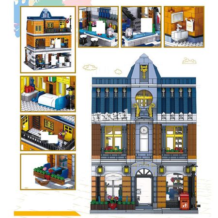 Famous Architecture Fit Lego Blocks Building Hill Tavern City Street View Retail Boy Toys Shop House Construction Bricks