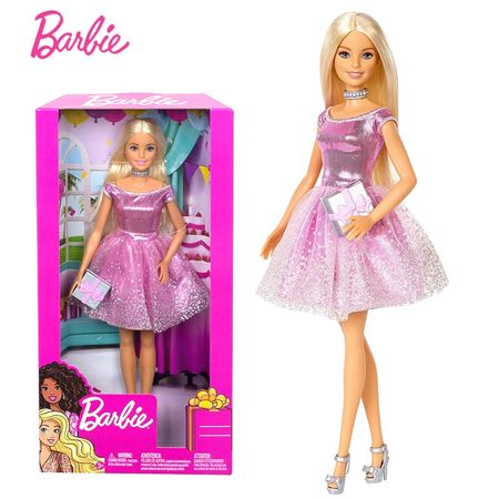 Original Brand Barbie Doll Birthday Wishes Doll Accessory Girls Fashion Baby Dolls Toys for Children Boneca Gift GDJ36