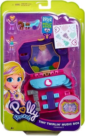 Original Polly Pocket World Mini Treasure Box Girl New Toy FRY35 Tiny Twirlin' Music Box Kids Toys for Girls Dolls for Girls
