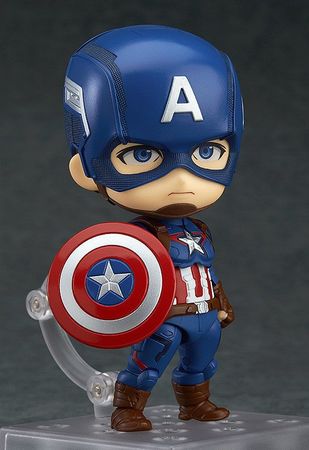 Anime Marvel Cute Kawaii Captain American 10cm Action Figure Toys