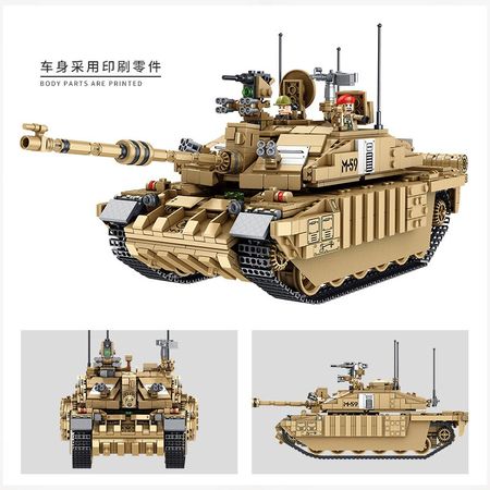XINGBAO Military Series Challenger Main Battle Tank Model Building Blocks Kids Toys Army WW2 Soldier Figures Weapon Bricks Gifts
