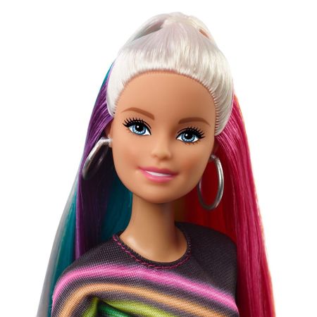 Barbie Fashionistas Rainbow Sparkle Hair Doll with Accessories and Clothes Barbie Brinquedos Fashion Girl Toys Boneca for Girls
