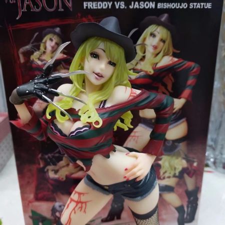 23cm Sexy Freddy Vs Jason Female Version horror bishoujo PVC Action figure Toys