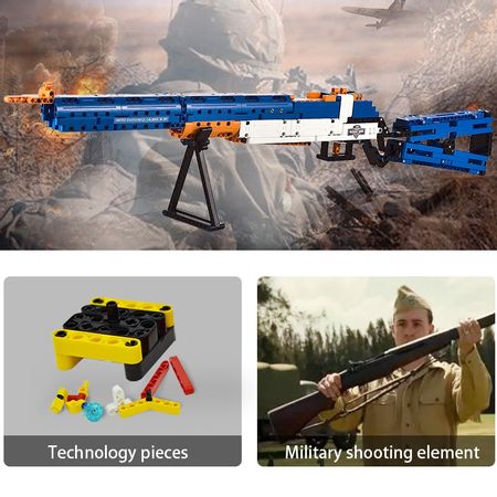 583pcs Boys' DIY Block Rifle Toys Weapons Bluiding Gun Model Caliber M1 Blocks Gun Toys Assembled Bricks Blocks For Children