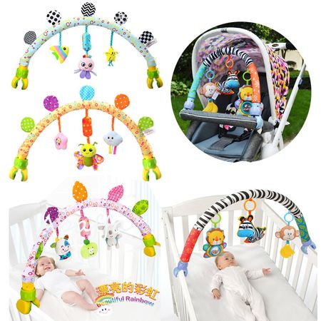 Cartoon Baby Crib Mobiles Rattles Music Educational Toys Bed Bell Carousel for Cots Infant Baby Toys 0-12 Months for Newborns
