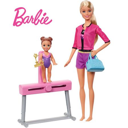Original Barbie Gymnastics Coach Girl Princes Girl Dolls House Boneca Brinquedos  For Birthday Gift Juguetes toys for children