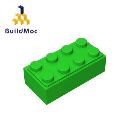 BuildMOC Compatible Assembles Particles 3001 2x4 For Building Blocks Parts DIY LOGO Educational Tech Parts Toys