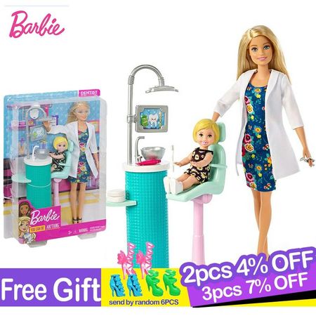 Original Barbie Doll dentist experience Assortment Fashionista Girl Fashion Doll Birthday Gift Dolls bonecas kids toys for girls