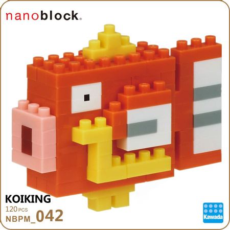 New Nanoblock Pokemon Pikachu NBPM-042 Quest Koiking 100pcs Anime Cartoon Diamond Building Blocks Mini Micro Bricks Toys Games