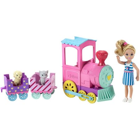 Original Barbie Chelsea Doll Choo-Choo Train Playset Car Toy Doll Accessories Girls Dolls House Toys for Children Lovely Bonecas