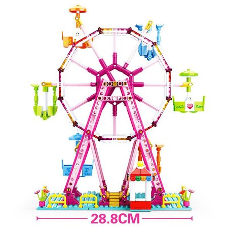 Amusement Park Ferris Wheel Building Blocks city Friends  carousel DIY  Bricks Model Playground  For Children Girls Toy Gift