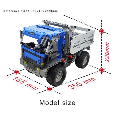Cada 638PCS RC Remote Control Dump Truck Building Blocks Compatible City Technic Car Vehicle Bricks Series Toys for Kids