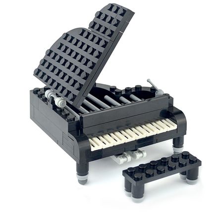 MOC Bricks City Accessories Piano Keyboard Figure Building Blocks DIY Scenes Blocks Parts Toys Set  Children Christmas Gifts