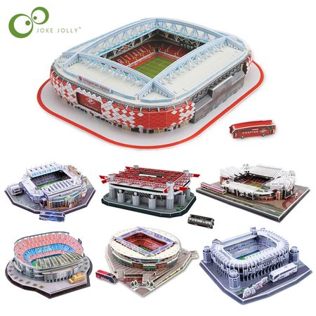 2020New DIY 3D Puzzle Jigsaw World Football Stadium European Soccer Playground Assembled Building Model Puzzle Toys for Children
