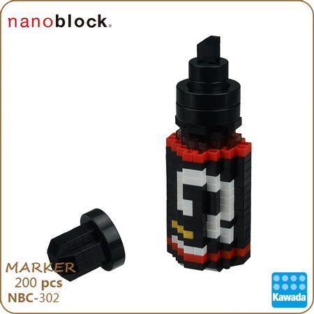 Kawada Nanoblock  NBC_302 Award selection Marker Pen 200 Pcs Diamond Micro-Sized Building Blocks Creative Mini Bricks Toy
