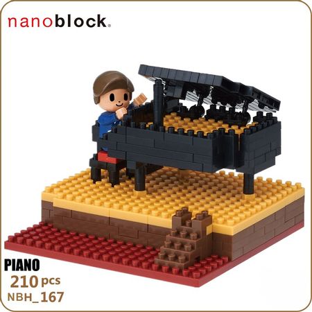 Kawada NBH-167 Nanoblock Stories Collection With Nanobbit Piano 210 Pieces Building Blocks