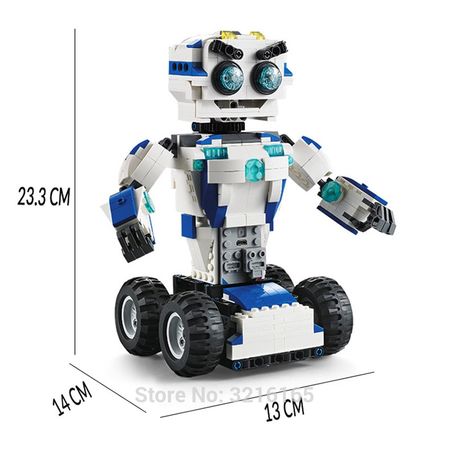 606pcs DIY 2-in-1 RC Building Blocks Transform Robot toys Lithium battery Motor Boost Creative Bricks Compatible Major Brands