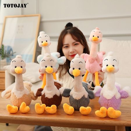 1pc 35/45CM Kawaii Simulation Ostrich Plush&Stuffed Lifelike Bird Doll Animal Pet Toys For Children Home Decor Baby Xmas Gift