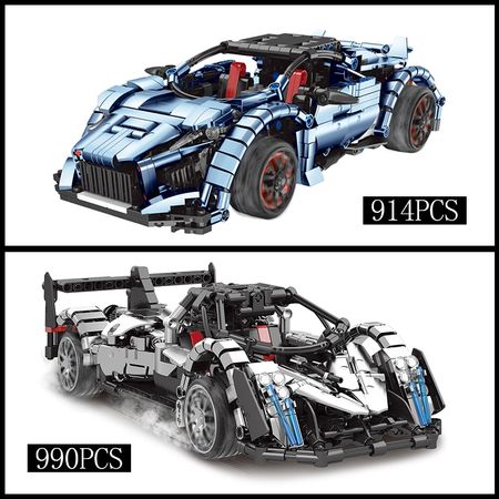 RC Technic Building Blocks Series Remote-controlled 2 Styles Road Racing Car Model Bricks Compatible Lepined Kids Toys DIY Gifts