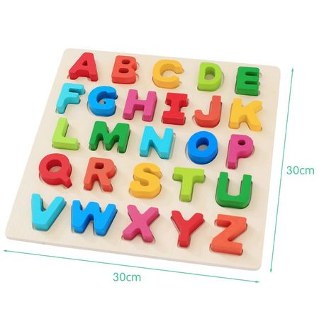 Wooden Toys for Children/ Alphabet  Geometry Digital Baby Puzzle 3D Toy for Kids Education