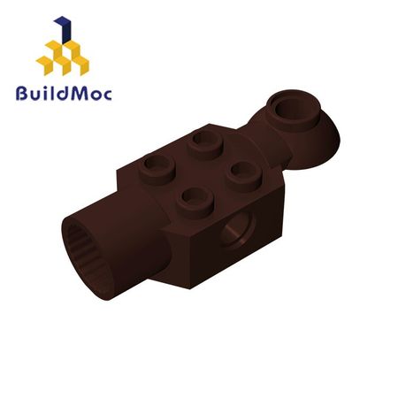 BuildMOC 47452 Technic Brick Modified 2 x 2 For Building Blocks Parts DIY LOGO Educational Tech Parts Toys