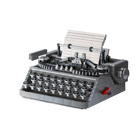 New Creative Ideas Series MOC Retro Typewriter Set Model Kit Building Blocks Bricks Educational Kids Toys DIY Christmas Gifts