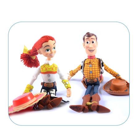 Toy Story 4 Talking Woody Jesse Buzz Buzz Light Year Bo Voyeur Doll Moveable Puppet Collectible Children's Toy Birthday Gift 16‘