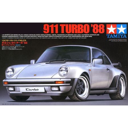 Tamiya Assembly Model 1/24 Porsche 911 Turbo 1988 Sports Car Collection Plastic Building Model Toys