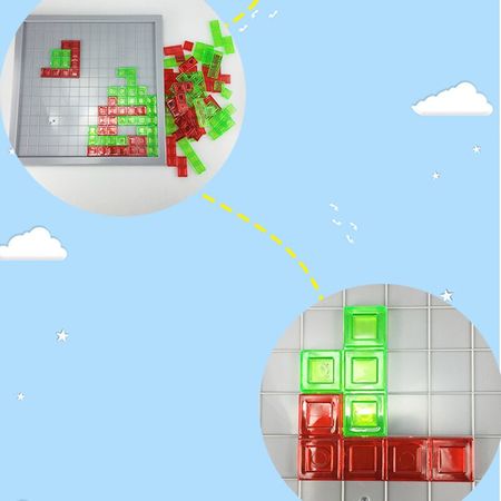 Blocks Tetris Plastic Red Green Kid toy Parent-child toys Party toys Desktop games Development of intelligence Gift