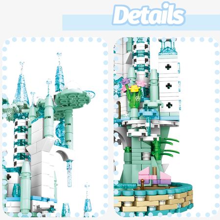 New 784PCS Winter Ice Snow Castle House Building Blocks City Friends Christmas Princess Figures Bricks DIY Toys for Girls Gifts