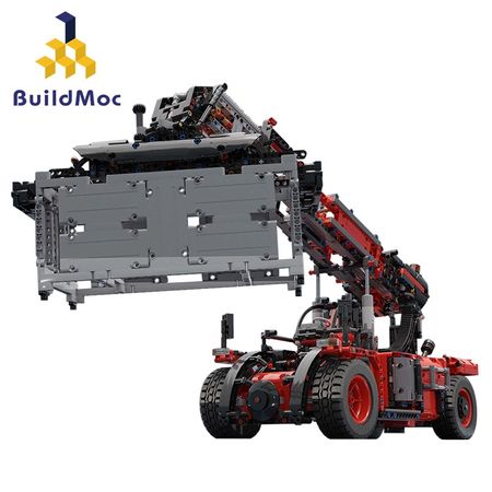 Moc Reach Crane Large Earth Mound Machine Excavator Telescopic 56222 Modular Apocalypse Model Building Blocks gift Boyfriend