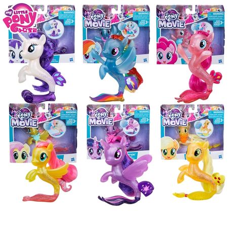 My Little Pony The Movie Series PVC Mermaid Pony Toy Twilight Sparkle Rainbow Dash Pinkie Pie Anime Dolls Toys For Kids Gift