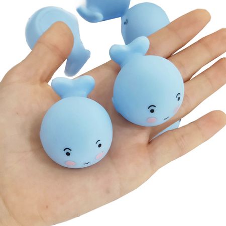 Cartoon Cute Little Whale Stress Relief Toy Baby Water Small Whale Pinch Squeeze Toys for Children and Adults Squishies Animals