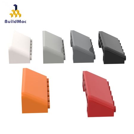 BuildMOC Compatible Assembles Particles 4176 2x6x2 inclined glass For Building Blocks Parts DIY LOGO Educational Tech Parts Toys