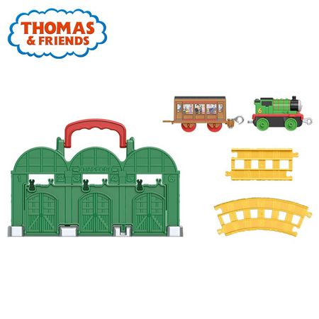 Arrival Thomas & Friends Train Track Toy Percy Station Railway Building With Car GFC51 Alloy Train Toy For Boy's Gift