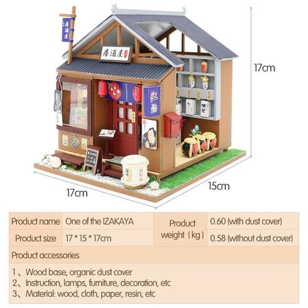 DIY MINI 3D Doll House Wooden Doll Houses Miniature Dollhouse Furniture Kit Toys for Children Christmas Gift M037
