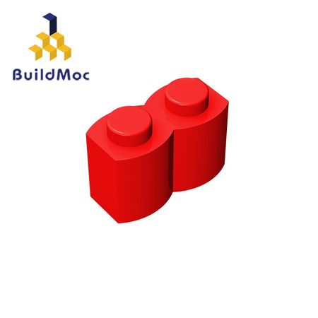 BuildMOC 30136 Brick Modified 1 x 2 Log For Building Blocks Parts DIY LOGO Educational Tech Parts Toys