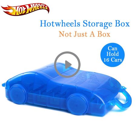 Hot Wheels Kid Toy Car Storage box 16pcs Cars Multi-function Portable Plastic Convenient Box Hotwheels Car Toy For Kid Gift