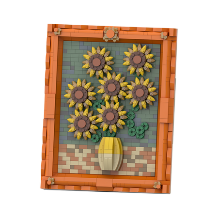 Buildmoc Set Anime Garden Maze Struck Van Gogh Sunflower Repeater Game Building Blocks Bricks Compatible With Lepining Gifts