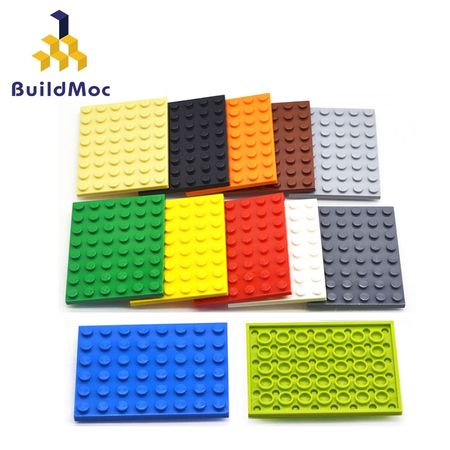 10pcs DIY Building Blocks Figures Thin Bricks 6x8 Dots 12Color Educational Creative Size Compatible With lego Toys for Children