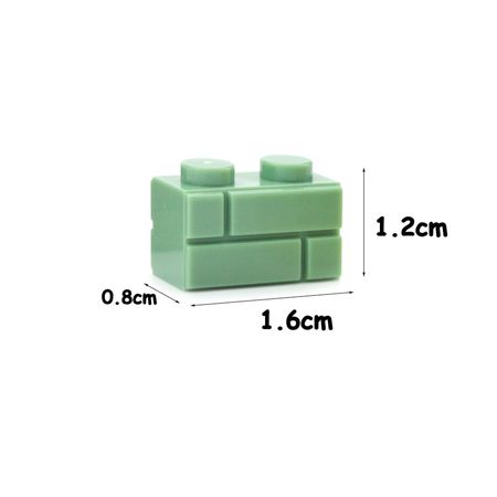 130pcs MOC Accessories Doors Windows DIY Building Blocks Thick wall Bricks 1x2 Dots Educational Compatible with lego