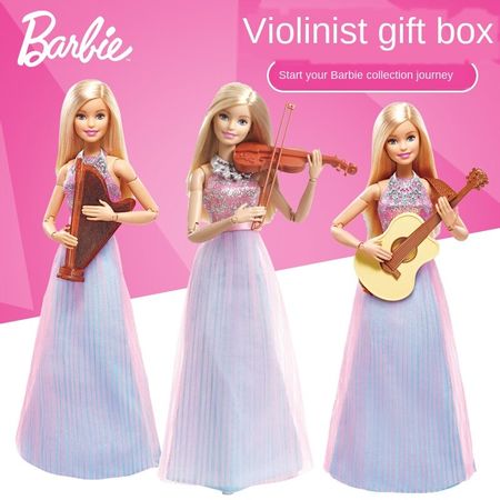 Original Barbie Fashionista Dolls Violin set Wedding dress Princess Toys for Girls Assortment Bonecas Barbie Doll Birthday Gifts