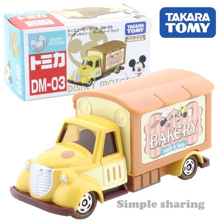 Takara Tomy Tomica Disney Motors DM-03 Goody Carry Bakery Truck Car Hot Pop Kids Toys Motor Vehicle Diecast Metal Model New