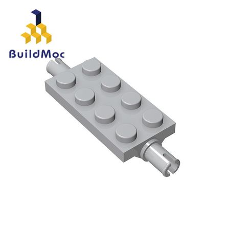 BuildMOC 30157 Plate Modified 2 x 4 with Pins For Building Blocks Parts DIY LOGO Educational Tech Parts Toys