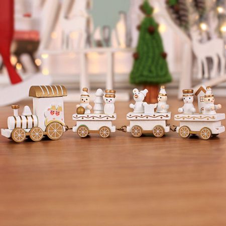 Tronzo Action Figure Wooden Christmas Decoration For Home Mini Train Figure Toys Train Decor Christmas  Gift New Year Supplies