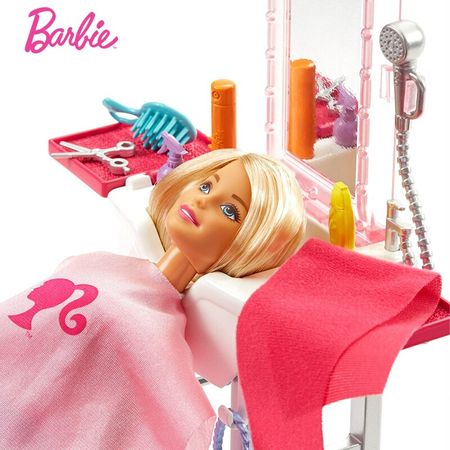 Original Barbie Dolls Shower Furniture and Hairdressing Set Bath Girl Educational Toys Reborn Baby Boneca Doll for Children Gift