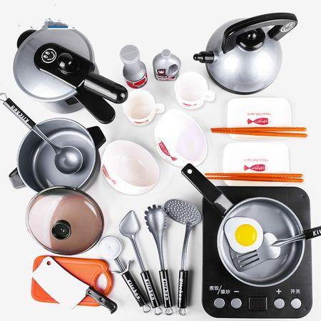 Kids Cooking House Simulation Kitchenware Pretend Play Kitchen Utensils And Appliances Set Induction Electric Cooker Toys