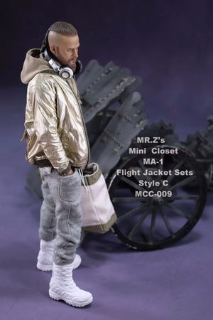 1/6 Male Clothes Set MR.Z's Mini Closet MA-1 Flight Jacket Sets with Canvas Bucket Bag Style A/B/C for 12'' Figure
