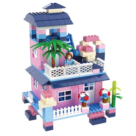 234 Pcs Dream Villa Pink House Building Blocks DIY Friends Bricks Educational Toys Birthday Gifts For Children Girls